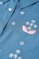 Regular Fit Viscose Embroidered Top - Mystika