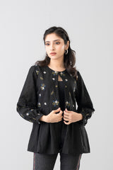 Floral Embroidered Bolero Top