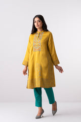 Relaxed Fit Embroidered Silk Ethnic Kurta