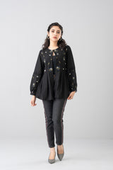 Floral Embroidered Bolero Top