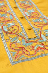 Relaxed Fit Embroidered Silk Ethnic Kurta
