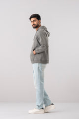 Regular Fit Acid-Washed Hoodie