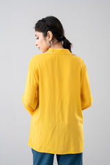 Regular Fit Viscose Embroidered Top - Mystika