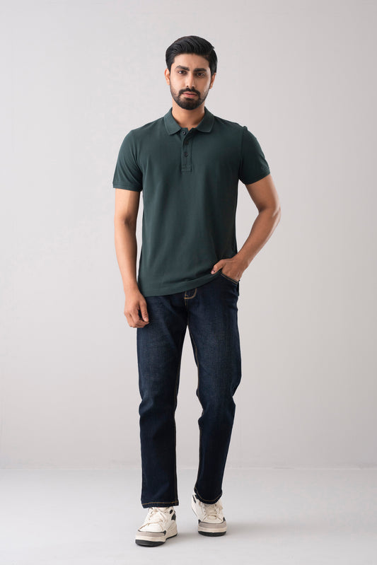 Men’s Regular Fit Solid Polo Shirt