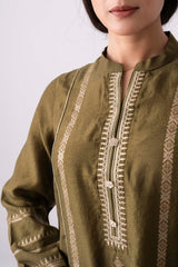 Smart Fit Embroidered Three-Piece Ethnic Set