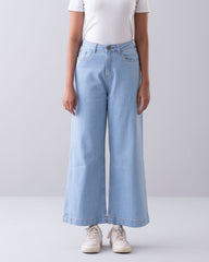 Wide-leg High-Waist Denim
