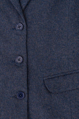 Mid-Length Blazer with Notch Lapel