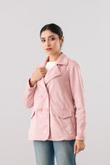 Double-Breasted Suede Jacket