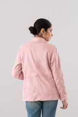 Double-Breasted Suede Jacket