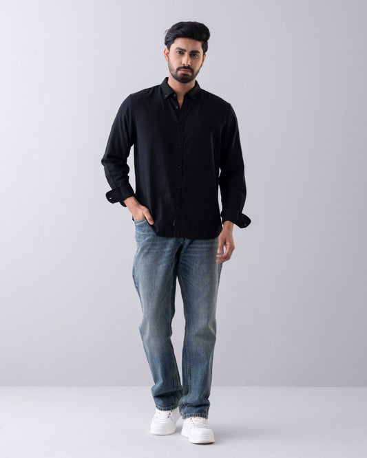 Regular Fit Solid Casual Shirt