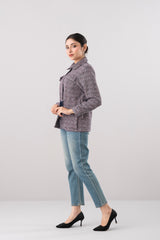 Regular Fit Textured Knit Jacket