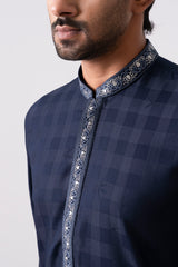 Regular Fit Embroidered Semi-Formal Panjabi