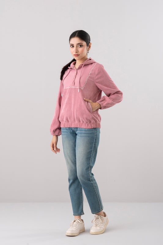 Regular Fit Embroidered Hoodie