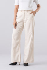 Wide-Leg Fashion Twill Trouser