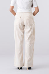 Wide-Leg Fashion Twill Trouser