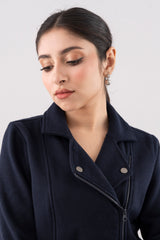 Regular Fit Double-Breasted Twill Jacket