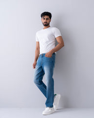 Straight Fit Blue Jeans