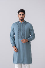 Regular Fit Cord-Embroidered Formal Panjabi