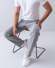 Straight Fit Light Gray Jeans