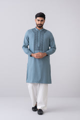 Regular Fit Cord-Embroidered Formal Panjabi