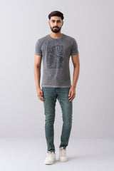 Regular Fit Vintage Wash Printed T-Shirt