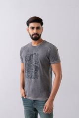 Regular Fit Vintage Wash Printed T-Shirt