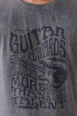 Regular Fit Vintage Wash Printed T-Shirt