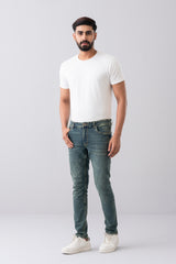 Slim Fit Moss Green Jeans