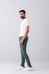 Slim Fit Moss Green Jeans
