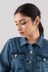 Regular Fit Mid-Washed Denim Jacket