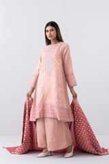 Smart Fit Embroidered Three-Piece Semi-Formal Ethnic Set