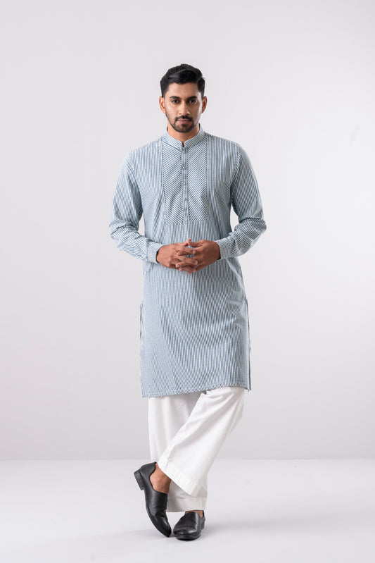Slim Fit Wash Detail Cotton Panjabi