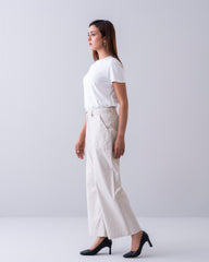 Wide Leg Cargo Twill Pant