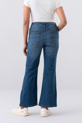 Embroidered Bell Bottom Denim