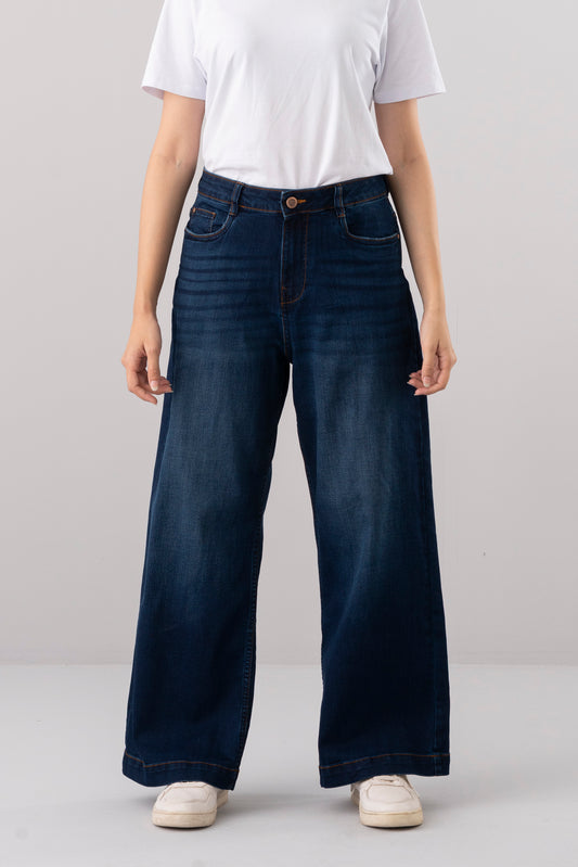 Wide Leg Indigo Denim