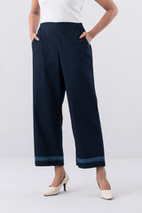 Straight-Cut Embroidered Pants - Mystika