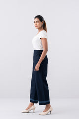 Straight-Cut Embroidered Pants - Mystika