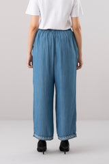 Relaxed Fit Denim-Style Ethnic Pants
