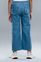 Girls' Denim Bottom (6-8 Years)