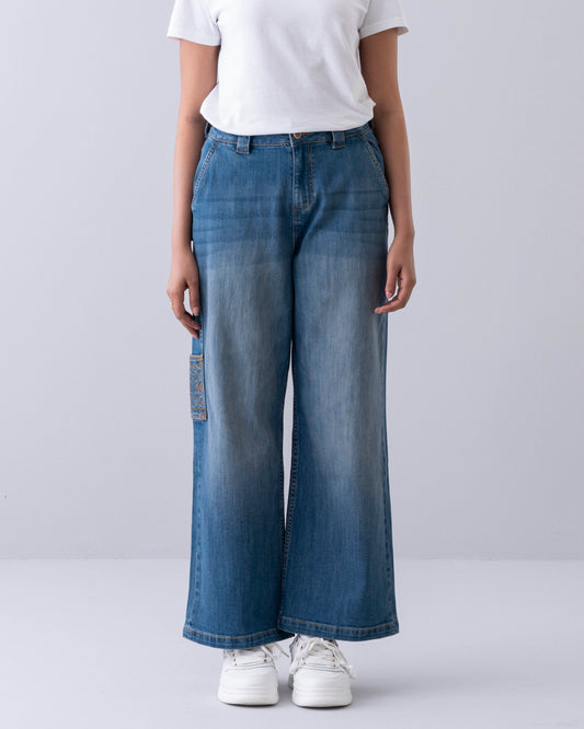 Wide-Leg High-Waist Denim