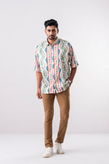 Baggy Fit Printed Casual Shirt