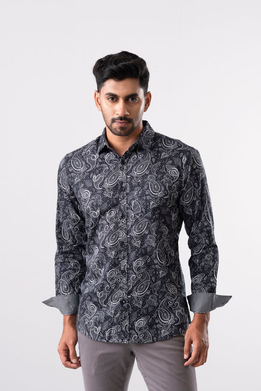 Slim Fit Printed Casual Shirt