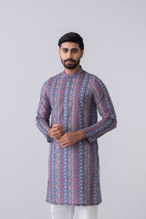 Regular Fit Floral and Geometric Printed Panjabi