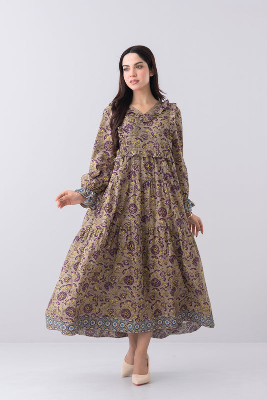 Digital Printed Long Dress - Mystika