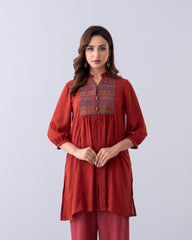 Relaxed Fit Embroidered Ethnic Kurti