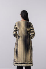 Metallic Printed Three Piece Lawn Suit