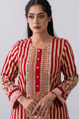 Metallic Printed Three Piece Lawn Suit