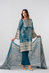 Relaxed Fit Printed Three-Piece Formal Lawn
