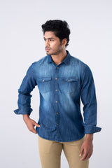 Slim Fit Denim Casual Shirt
