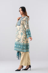 Relaxed Fit Printed Three-Piece Formal Lawn